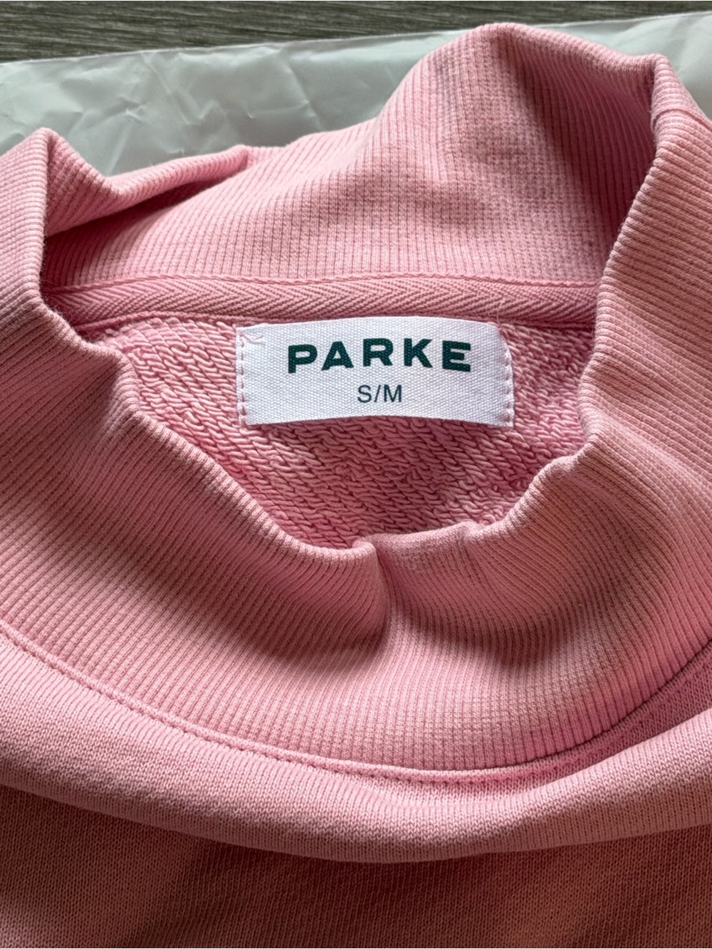 Parke Varsity Mockneck Sweetpea NWT - Picture 8 of 9